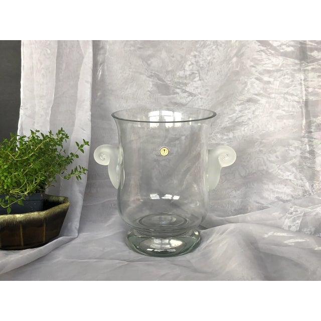 Display this classic hand blown glass crystal ice bucket on your home bar cart as decor when you are not using it to chill...