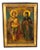 Antique Greek Orthodox Gilded Hand-Painted Egg Tempera Double Sided Icon, 1850 For Sale
