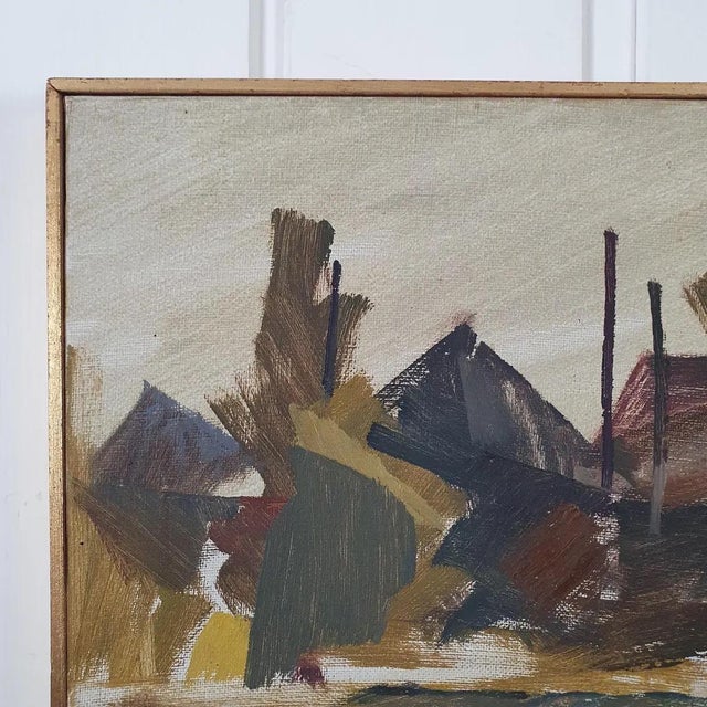 Adrian Van Arkel, Modernist Houses, 1960s, Oil on Canvas For Sale - Image 14 of 18