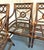 Late 20th Century Vintage McGuire Inspired Target Back Style Bamboo and Rawhide Wrapped Arm Chairs With Cushions- Set of 4 For Sale - Image 5 of 18