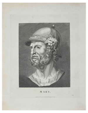 Thomas Holloway, Portrait of Mars, Original Etching, 1810