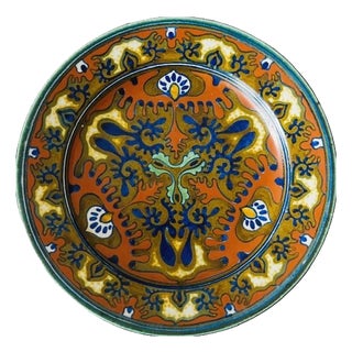 Antique Art Nouveau Rhodian Decorative Plate from Plateelbakkerij Zuid-Holland, 1920s For Sale