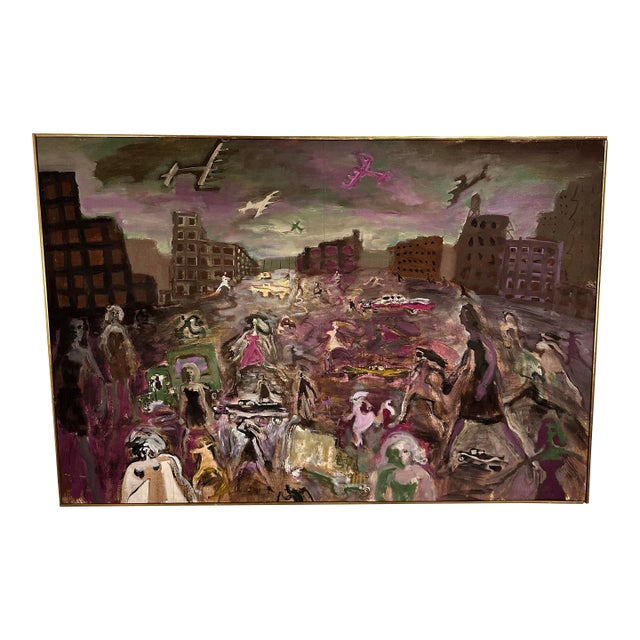 1963 Framed Oil on Canvas by George Rhoads For Sale