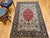 Vintage Persian Qum Area Rug, Hand-Knotted Wool & Silk, Floral Medallion Pattern, 5x7, Ivory & Red For Sale - Image 10 of 18