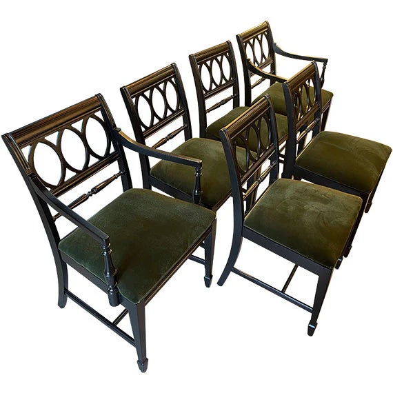 Traditional 22" Finished Vintage Chair Set of 6 For Sale - Image 3 of 4