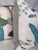 Custom pair of 22" pillows covered in Brunschwig & Fils "Lyford Cay" in seafoam embroidered linen fabric and backed in a...