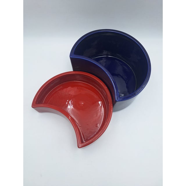 Vintage V-Bol Vases in Glazed Clay by Zaven for Zanotta, 1990s, Set of 2, in Flawless conditions. Designed 1990 to 1999 I...