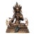 Large Vintage Gilt Bronze Green Tara Statue / Tibetan Buddhist Figure For Sale
