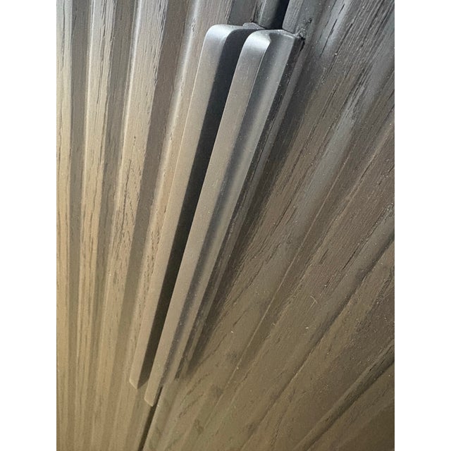 Rh Byron Emperador 4-Door Sideboard – 84” Black Oak With Black Emperador Marble Top For Sale - Image 11 of 18