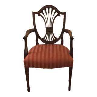 Late 20th Century Stickley Mahogany Shield Back Armchair For Sale