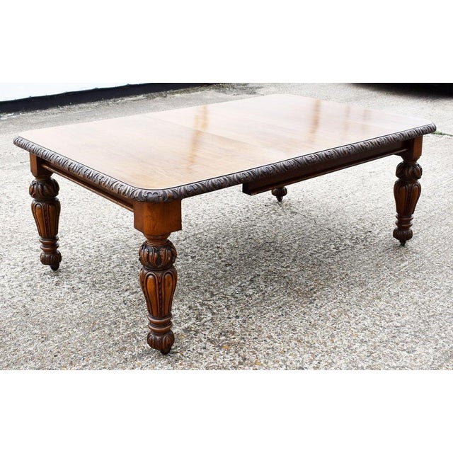 Victorian Oak Dining Table and Chairs, 1880, Set of 9 For Sale - Image 3 of 17