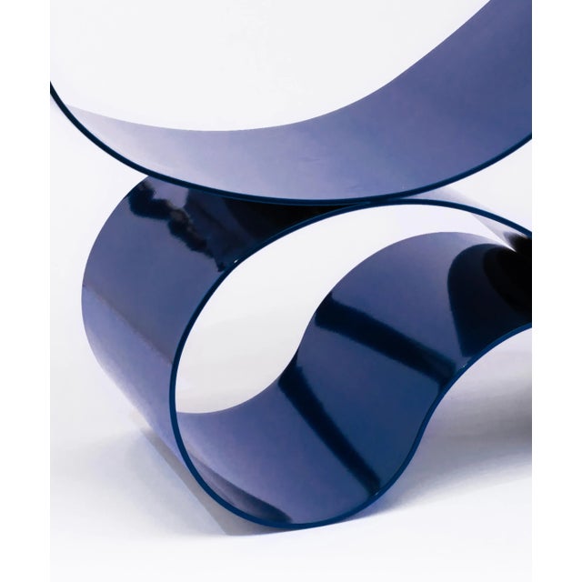 Whorl Console in Blue Aluminum by Neal Aronowitz For Sale In Portland, OR - Image 6 of 11