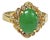 Elegant 14k Gold Oval Jadeite and Diamond Cocktail Ring For Sale
