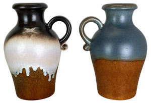 Fat Lava Pottery Vases from Scheurich, Germany, 1970s, Set of 2
