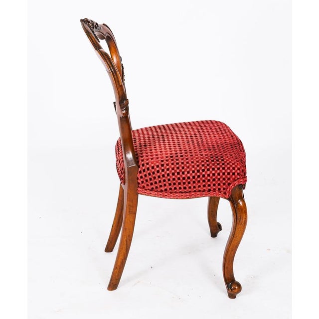 Antique Victorian Burr Walnut Marquetry Loo Table and Chairs, 1800s, Set of 7 For Sale - Image 14 of 18