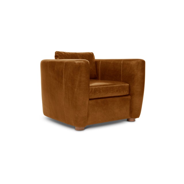 Casa Cosima Harris Chair, Chestnut Leather For Sale - Image 4 of 4