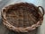 Vintage 1900s Large Natural Wicker Oval Shaped Basket With Handles For Sale - Image 11 of 11