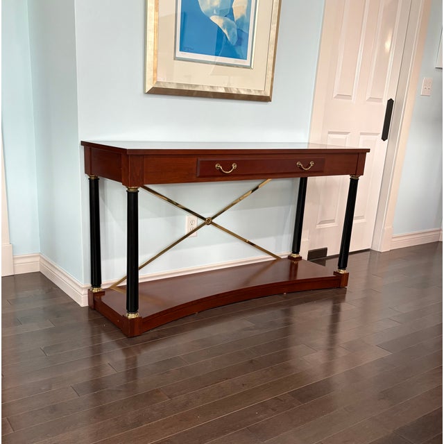 1990s Ethan Allen Neoclassical Medallion Console For Sale In Seattle - Image 6 of 13
