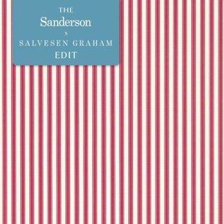 Sanderson Pinetum Stripe Wallpaper in Mulberry For Sale