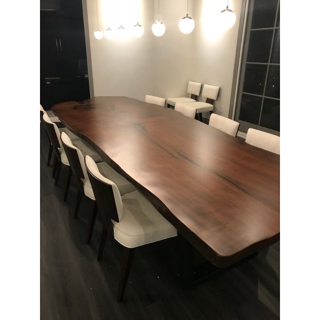 Custom Furniture Builders Live-Edge Maple 12" Custom Dining/Conference Table--Spectacular Piece at Value Price For Sale - Image 4 of 4