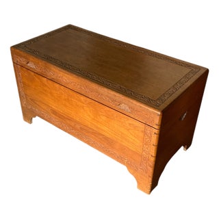 Camphor Wood Blanket Chest, 1950 For Sale