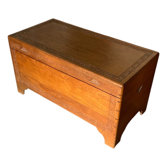 Camphor Wood Blanket Chest, 1950 For Sale