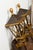 Gold Mid 20th Century French Mid Century Modern Gilt Iron Wall Mounted Lanterns with Single Lights - a Pair For Sale - Image 8 of 9