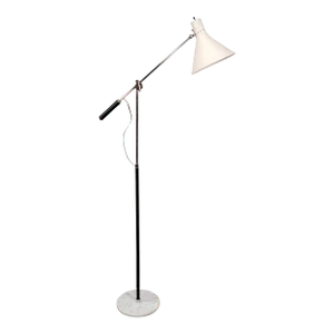 Arteluce Single-Arm White Adjustable Floor Lamp