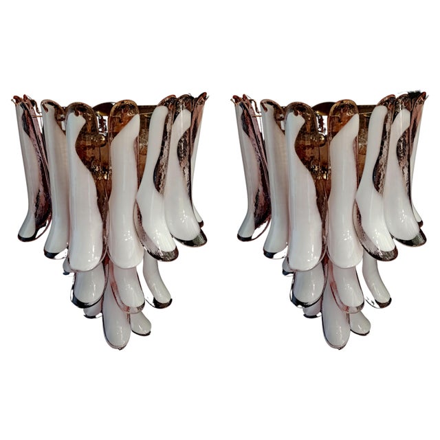 Mid-Century Italian Pink Wall Sconces, 1990s, Set of 3 For Sale - Image 4 of 16