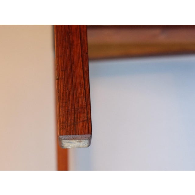 Wood Rosewood Coffee Table with Blue Ceramic Tiles, Denmark, 1960s For Sale - Image 7 of 16