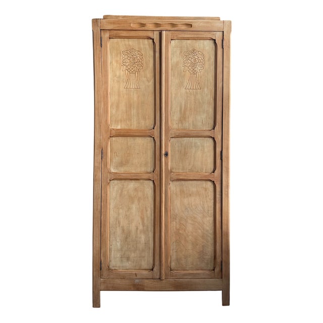 Art Deco Wardrobe with Hanging Space, 1930s For Sale