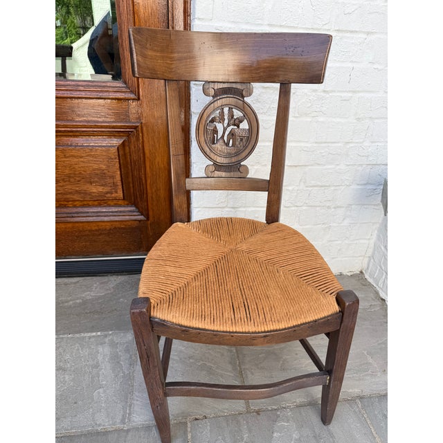 Set of 7 Antique Directoire Chairs For Sale - Image 11 of 14