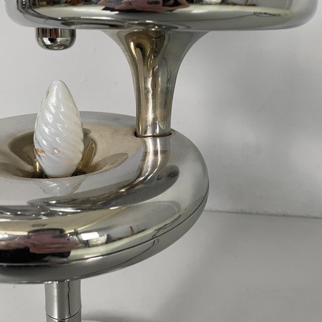 German Space Age Chromed Steel Table Lamp by Nagel, 1970s For Sale - Image 12 of 17