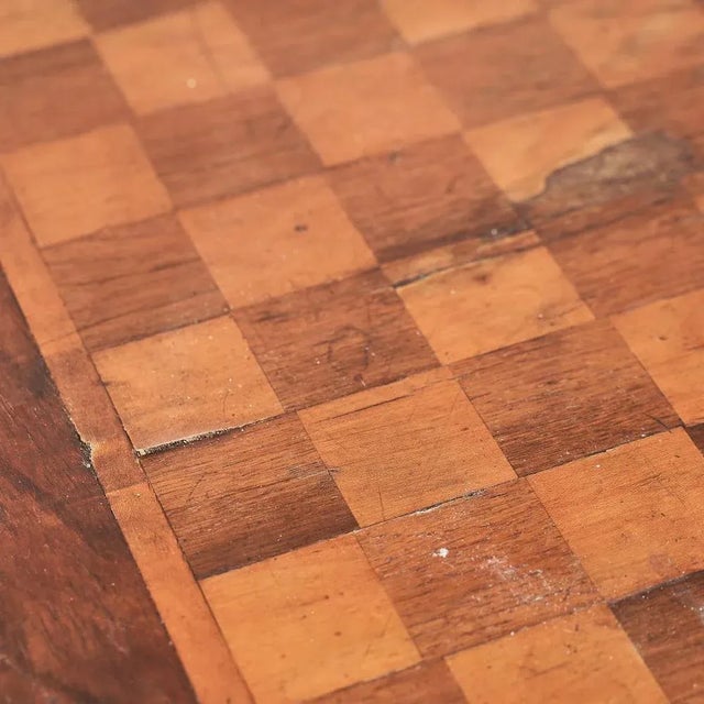 Vintage Table with Chessboard For Sale - Image 3 of 8