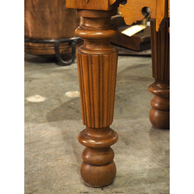 French Antique French Kitchen Butcher Block Table With Drawer, Circa 1880 For Sale - Image 3 of 18