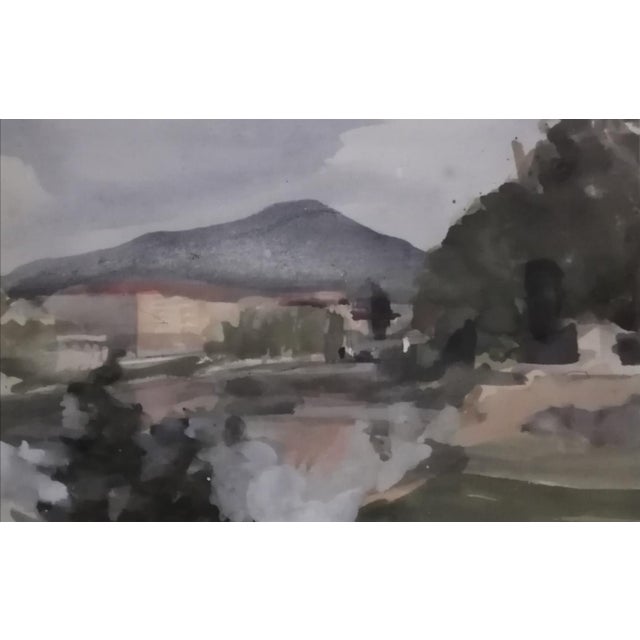 René Guinand, L'Arve et le Salève, Watercolor on Paper, Framed For Sale - Image 4 of 4
