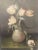 Antique Dutch Renaissance Floral Still Life Original Framed Oil Painting on Tin in Silver, White, Blush For Sale - Image 10 of 12