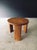Vintage Art Deco Low Round Side table. Made in France, 1930's period. Elm wood constructed small low round side table....