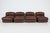 Very comfortable set of 4 sculptural modular seats in brown leather look fabric upholstery produced in 1970’s, Italy. It...