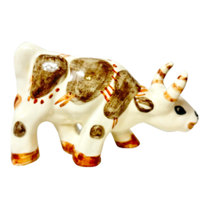 Vintage Signed Shearwater Pottery Bull Figurine