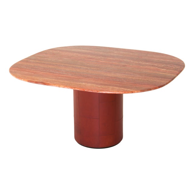 Tobia Dining Table in Red Traverine by Afra and Tobia Scarpa for B&B Italia, 1970s For Sale