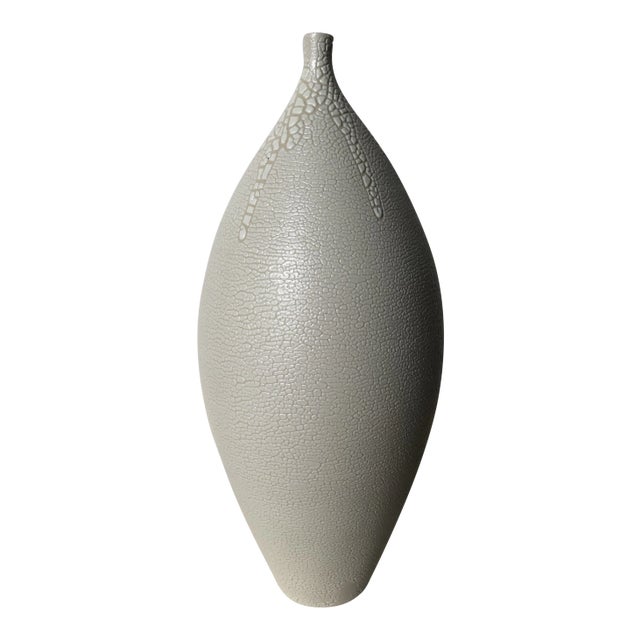Early 21st Century Modern Textured Glaze Vase For Sale