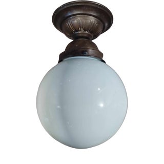 Art Deco Brass Ceiling Lamp, 1920s For Sale