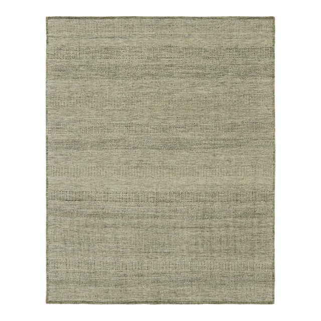 Rug & Kilim’s Contemporary Textural Rug in Tones of Green - 8x10 For Sale