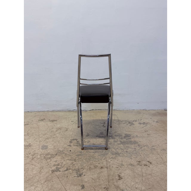 Bauhaus Eileen Gray Axia Chrome and Black Leather Chair for ClassiCon For Sale - Image 3 of 12