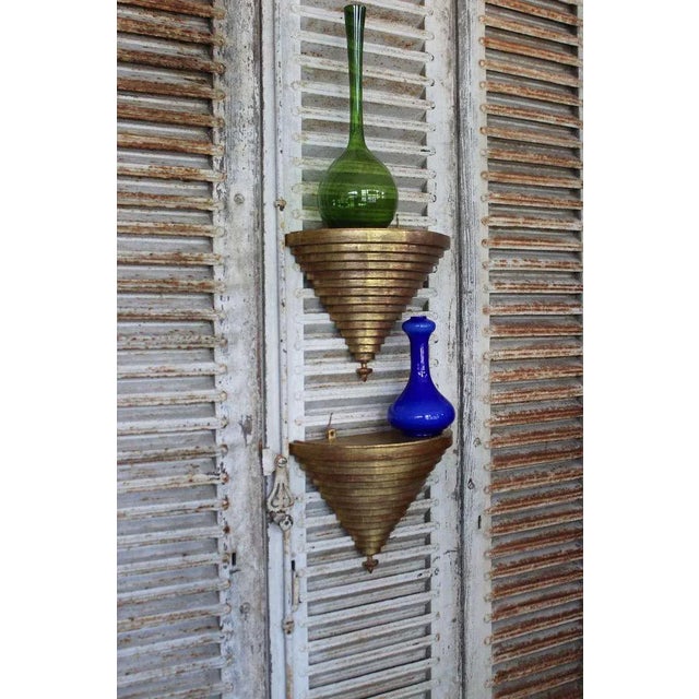 Pair of Venetian Style Giltwood Wall Brackets For Sale - Image 10 of 11