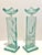 Pair of Aqua Teal Studio Art Glass Sculptures Totems Lucite Bases 15.5” Abstract Modern For Sale - Image 9 of 9
