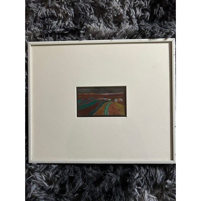 Up for sale is a beautiful, entirely unique one-of-a-kind original miniature landscape drawing by celebrated Pacific...