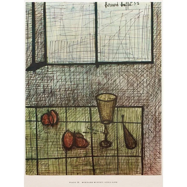 Avocado 1950s After Bernard Buffet "Still-Life", First Edition Swiss Full-Color Print For Sale - Image 8 of 9