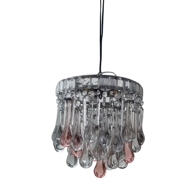 Murano Glass Teardrop Chandelier, 1960s For Sale